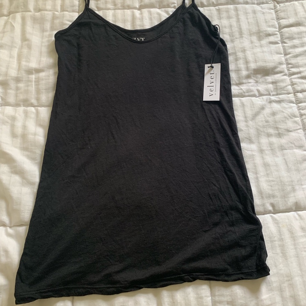 NWT Velvet by Graham and Spencer basic black tank